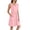 Pink, variant on Summer Dresses for Women Plus Size V-Neck Dress Summer Solid Color Sleeveless Women'Beach Party Loose-Fit Casual Swing Dress Pink Loose-Fit Casual Swing Mini Dress With Pockets
