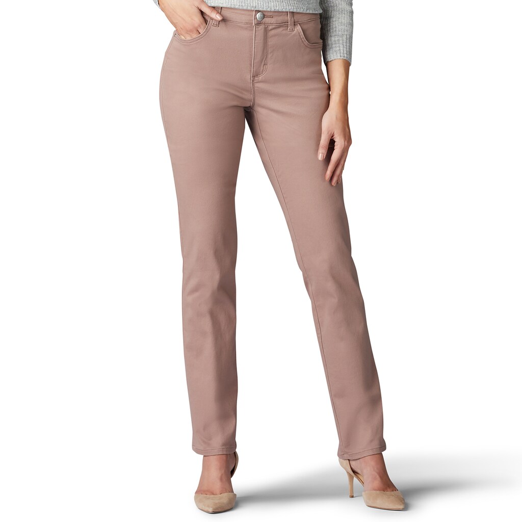 High Waisted Straight-Leg Jeans Antler 