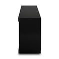 thumbnail image 5 of 71 Inch Wooden TV Stand with Open Compartments and Sliding Door, Black, 5 of 5