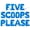 Blue, variant on Letter Balloons - FIVE SCOOPS PLEASE 16" Inch Alphabet Letters Foil Mylar Balloon 5th Birthday Party Banner (Pink)