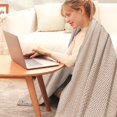 thumbnail image 5 of InsCrazy Soft Queen Size Blanket All Season Warm 50" x 72" Four Season Knitted Blanket Lightweight Blanket Warm and Breathable Can Be Used for Picnics Or Outdoor/Indoor Covering Blankets 50x72in, 5 of 6