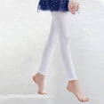 thumbnail image 5 of CPNG Girls Thin Cropped Leggings High Waisted Compression Pants Stretch Active Dance Yoga Tights for Kids Teen Workout Running(White,1-2 Years), 5 of 7