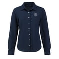 thumbnail image 2 of Women's Cutter & Buck Navy Chicago Bears  Advantage Eco Soft Pique Tri-Blend Long Sleeve Button-Up Shirt, 2 of 3