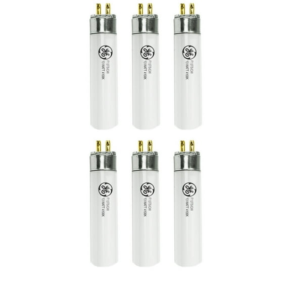 (6 lamps) GE 10086 F13T5/CW Short Linear Fluorescent, T5, 21 inch, 13 watts