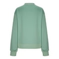 thumbnail image 7 of VERUGU Sweatshirt for Women Casual Crewneck Pullover Fall Loose Long Sleeve Lightweight Tunic Tops Fashion Solid Shirts Green S, 7 of 7