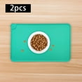 thumbnail image 2 of Tapete para comida de perros, tapete para cuencos, tapete para comida de mascotas para gatos, protege el suelo. verde fino, 2 of 9