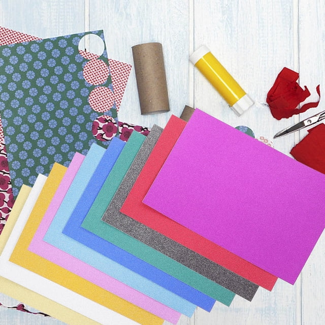 KONTONTY 40Pcs Glitter Origami Paper Assorted Color DIY Projects Handcraft Enthusiasts