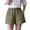 Army Green, variant on Linen Wide Leg Shorts for Women Summer Beach Shorts High Waisted Short Pants Waist Pants with Pockets Black L