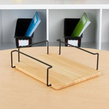 Wire and Wood Paper and Folder Tray
