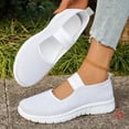 thumbnail image 6 of Wensltd Women Solid Color Mary Jane Shoes Elastic Strap Comfy Casual Walking Shoes Lightweight for Daily Wear, 6 of 9