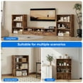 thumbnail image 3 of EDX 3 Tier Bookcase Storage, 40 Inch Large Tall Floor Standing Open Bookshelf for Home Office, Living Room, and Bedroom, Rustic Brown, 3 of 6