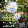 thumbnail image 4 of In the Breeze 2634 — 11-Inch Striped Iridescent Gazing Ball — Vibrant Garden Ball Wind Spinner, 4 of 4