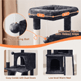 thumbnail image 3 of Yaheetech 36'' H Multilevel Cat Tree Condos Cat House with Scratching Posts Sisal Rope Furry Ball, Black, 3 of 9