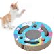thumbnail image 2 of Cat Scratcher Pad Toy 3 In 1 Interactive Thickened Round Corrugated Kitten Scratching Toy With Bell Ball, 2 of 5