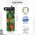 thumbnail image 4 of Susaid Palm Leaves And Tropical Flowers Print 18oz Sports Insulated Kettle Stainless Steel Water Bottle For Running, Hiking, Cycling, Climbing, 4 of 8