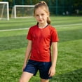 thumbnail image 5 of MEZZALL Kids Outfit Sets Short Sleeve T-Shirts And Shorts Boys Girls Children Football Training Shirt Shorts Set Kids Basketball Tracksuit V-Neck Sportsuit Classic Clothes Sets, 5 of 5
