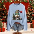 thumbnail image 2 of ZHOUCHANKIDS Classic Cute Sweaters Christmas Sweaters for Women with Fun Patterns and Animals Lightweight Sweaters Winter Outfits Sky Blue XL, 2 of 6