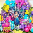 Janinus Encanto Balloon Garland Arch Kit 141PCS Purple Blue Yellow Balloons Arch Kit with Gold
