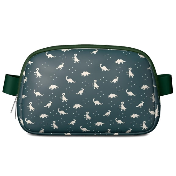 Bright Colorful Dinosaur Waist Pack - Funny Waterproof Fanny Pack with Bold Dino Pattern, Adjustable Belt Bag for Running, Travel & Daily Use