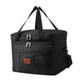 thumbnail image 2 of Bolsa térmica aislante para almuerzo, bolsa de mano para vajilla, bolsa térmica comercial, bolsa de entrega para Picnic, barbacoa, almuerzo de trabajo Negro, 2 of 8