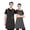 Black+Grey, variant on NUBILY Waterproof Cross Back Chef Aprons 2 Pack for Cooking Baking Grilling,4 Pockets Adjustable Kitchen Apron,Bib for Men Women Restaurant Gardening