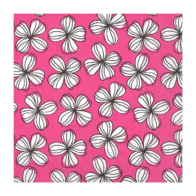Abbott Collection AB-89-CPN-DP-955 Serviette de Table à Fleurs Graphique Cocktail de 5 Po2&44; Rose Chaud