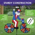 thumbnail image 3 of Bike Spinner Uncle Sam 20" – Patriotic Americana Design, Weather-Resistant Outdoor Decor, Durable & Lightweight for Patios, Yards, and Gardens - Eye-Catching Wind Spinner with Rotating Wheels, 3 of 6