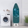 thumbnail image 3 of HELLHERO Ironing Board Cover Home Protective Cover Elastic Edge Hook and Loop Fastener Blue Rose Pattern Ironing Board Protector Cover for Tailor Shop, 3 of 5