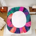 thumbnail image 5 of Castle Fairy Abstract Spiral Stripes Queen Sheet Sets,Gradient Geometric Lines Bed Set, 5 of 7
