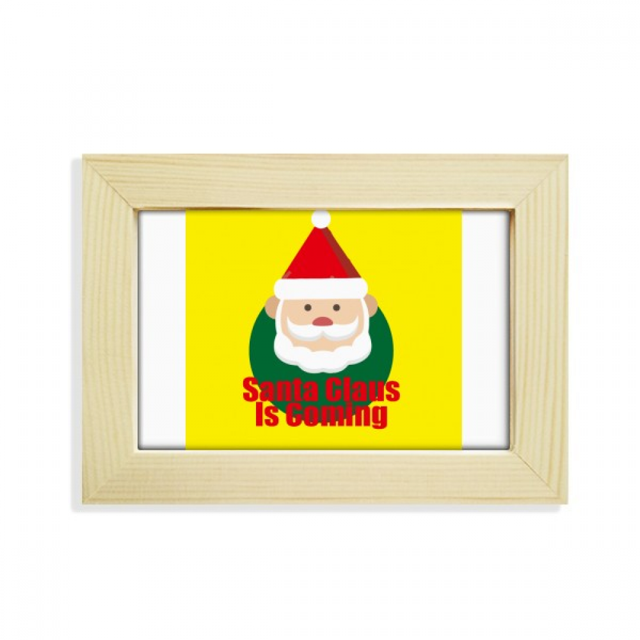 Marco de foto de madera Unbranded Santa Claus regalo feliz 5x7 pulgadas