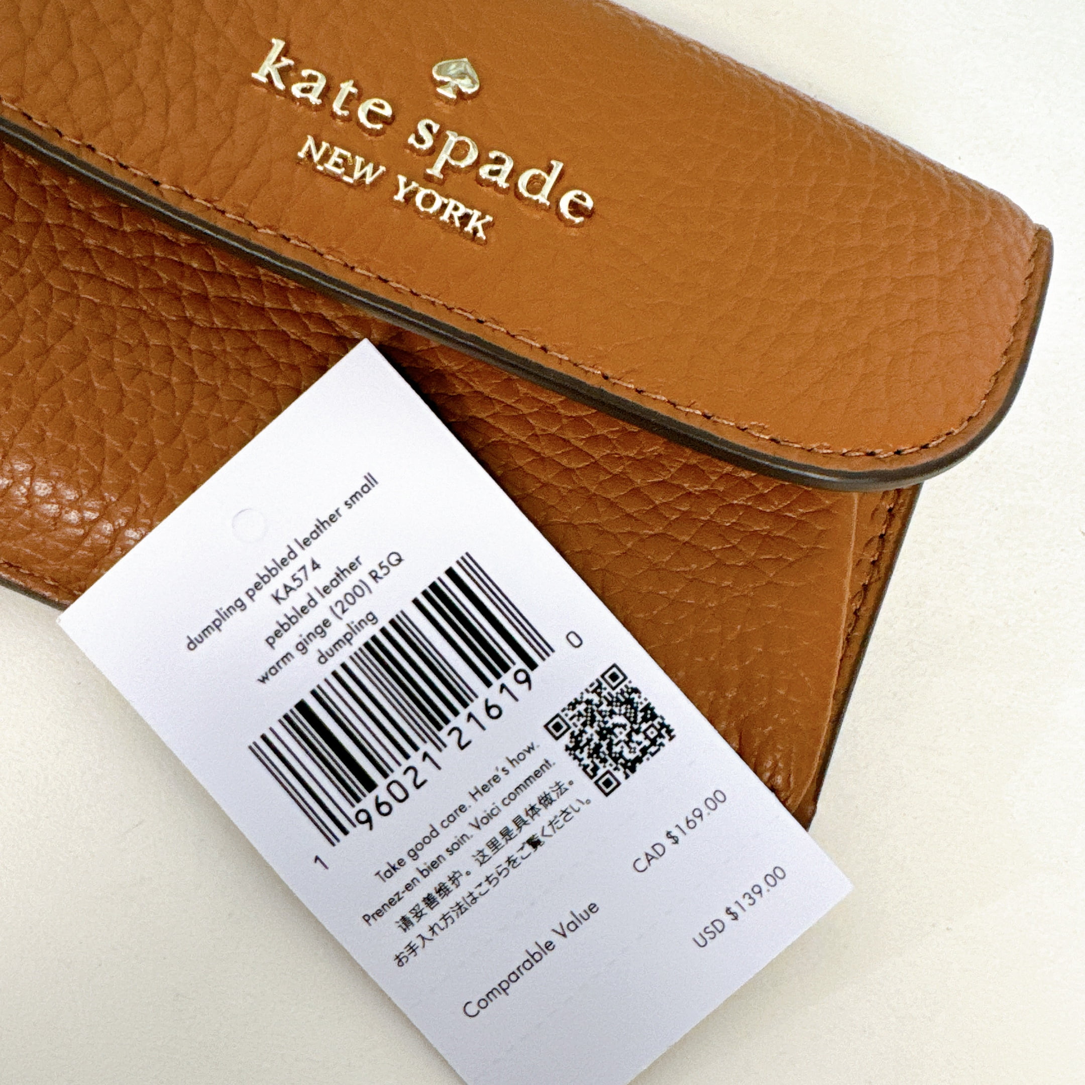 KA574★Kate Spade★Dumpling pebbled leather small case Kate Spade KA574 Dumpling Pebbled Leather Small Card Holder