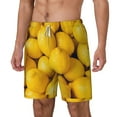 thumbnail image 2 of Gaeub Ripe Yellow Lemon Mens Swim Trunks Stretch Beach Shorts Quick Dry for Men Swim Shorts Swimwear with Pockets- Large, 2 of 9