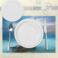 thumbnail image 3 of Ambesonne Ocean Place Mats Set of 4, Tropic Sea Storm, Standard Size, Turquoise, 3 of 6