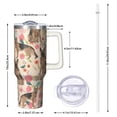 thumbnail image 2 of OBREWU German Shepherd with Flowers Tumbler with Handle and Lid,German Shepherd with Flowers 40oz Double Wall Vacuum Insulated Tumbler,Cups Gift for Women and Men, 2 of 7