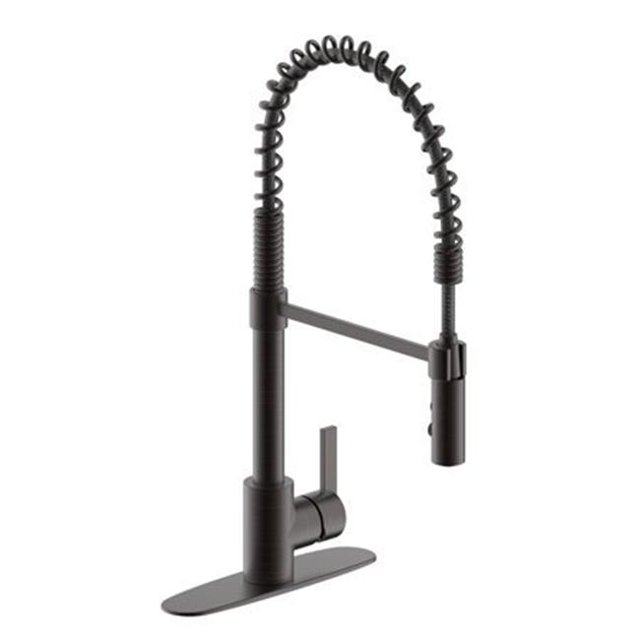 Ultra Faucets UF17405 Euro Collection Robinet de Cuisine à Bec à Ressort à une Poignée&44; Bronze Frotté à l'Huile
