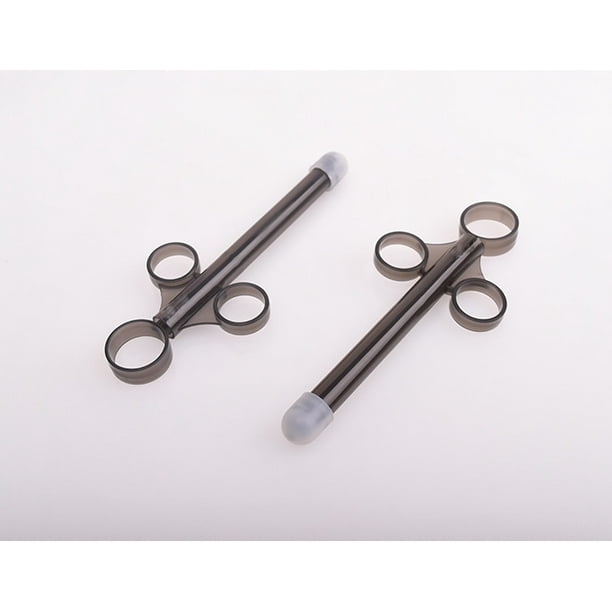 2-Pack Lube Applicator Injectors – Reusable, Smooth Tip, 10ml Scale, For Men & Women, Grey