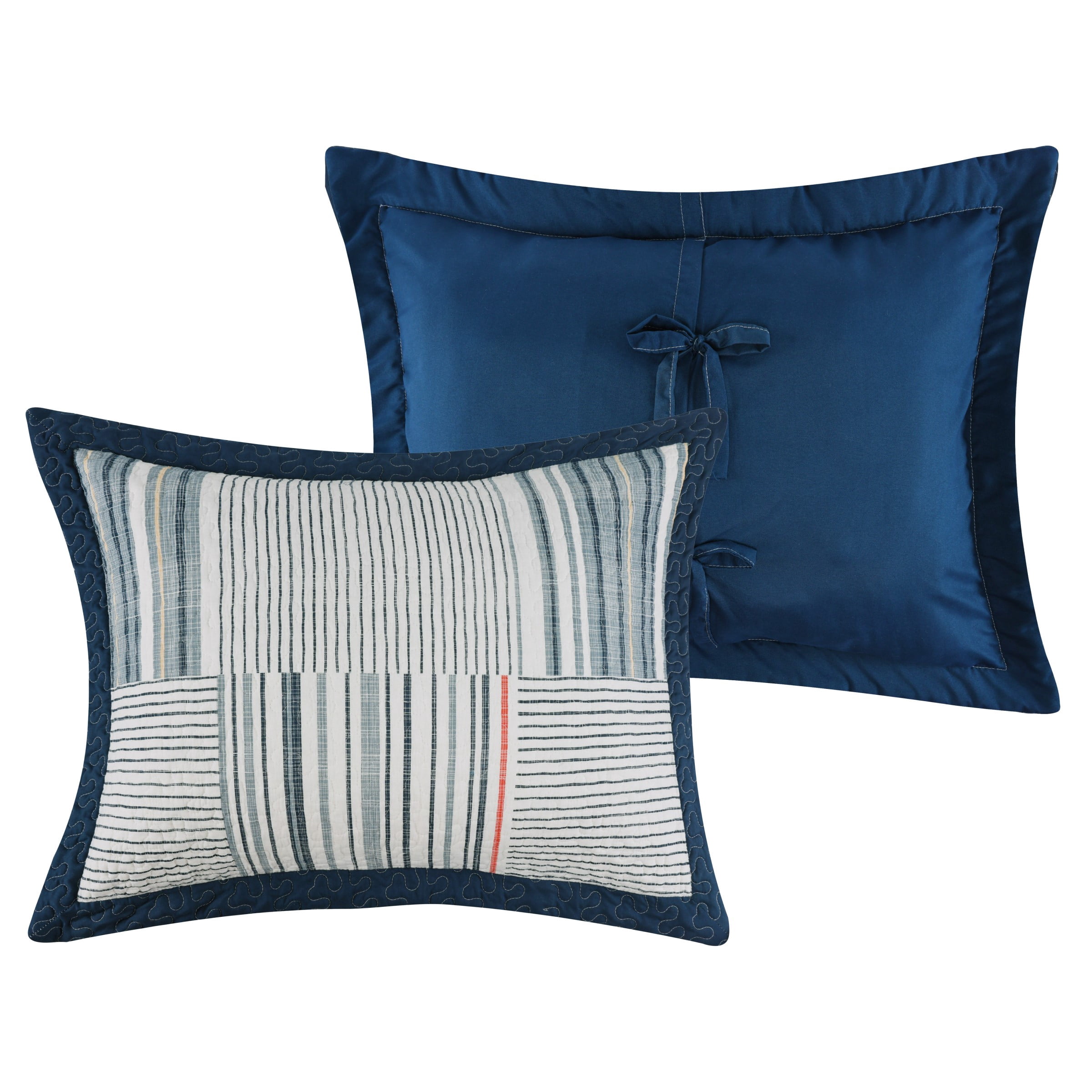 Greenland Home Fashions Voyage Cotton-Rich Quilted Patchwork Print Pillow Sham, All Ages, King