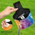 thumbnail image 4 of Haosy Blue Purple Yellow Tie Dye Golf Mallet Putter Cover Strong Magnetic Leather Golf Club Headcover Closure, 4 of 7