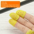 thumbnail image 5 of Uxcell Finger Tips Anti Slip Fingertip Protector, 20 Pack 28mm Silicone Finger Guard, Yellow, 5 of 6