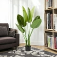 48 inches Artificial Bird of Paradise Tree in Black Nursery Pot