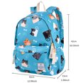 thumbnail image 2 of Coofit Ladies Backpack Cartoon Cat Flamingo Nylon Backpack School Backpack Travel Rucksack, 2 of 10