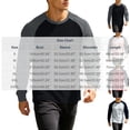 thumbnail image 4 of Umfun Men's & Big Men's Raglan Sleeve Crewneck T-Shirt Long Sleeve Casual Color Block Top Soft Breathable Sporty Basic Tee for Gym Running Daily Wear Autumn, 4 of 9