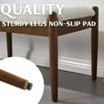 thumbnail image 6 of 54.25" Modern Ottoman Benchs Set of 2 Upholstered Sherpa Bedroom End of Bed Bench Boho Bench Long Seating Bench Entryway Stool with Wood Legs for Living Room/Foyer, Beige, 6 of 7