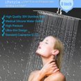 thumbnail image 2 of iPstyle Rainfall Shower Head Brushed Nickel 8 Inch Large Square Shower Bathroom Head, 2 of 7