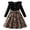 Z1 Black, variant on Krdevn Autumn Winter Girls Long Sleeve Dress with Flutter Sleeve Leopard Print Party Gown for and Festive Celebrations Elegant Attire,Size:6-7 Years