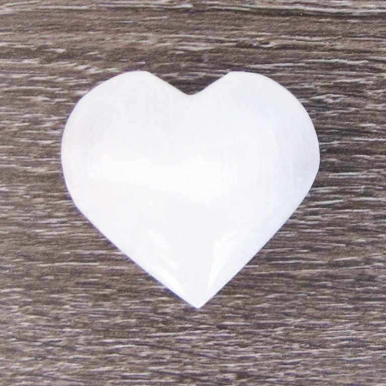 Clear Selenite Crystal Stone Heart Negative Energy Balance Chakra Healing Rock Clear Selenite Crystal Stone Heart Negative Energy Balance Chakra Healing Rock