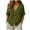 Army Green, variant on Summer Linen Tops for Women Plus Size V-Neck Boho Button Up Collared Blouse Linen Tops Army Green 2XL