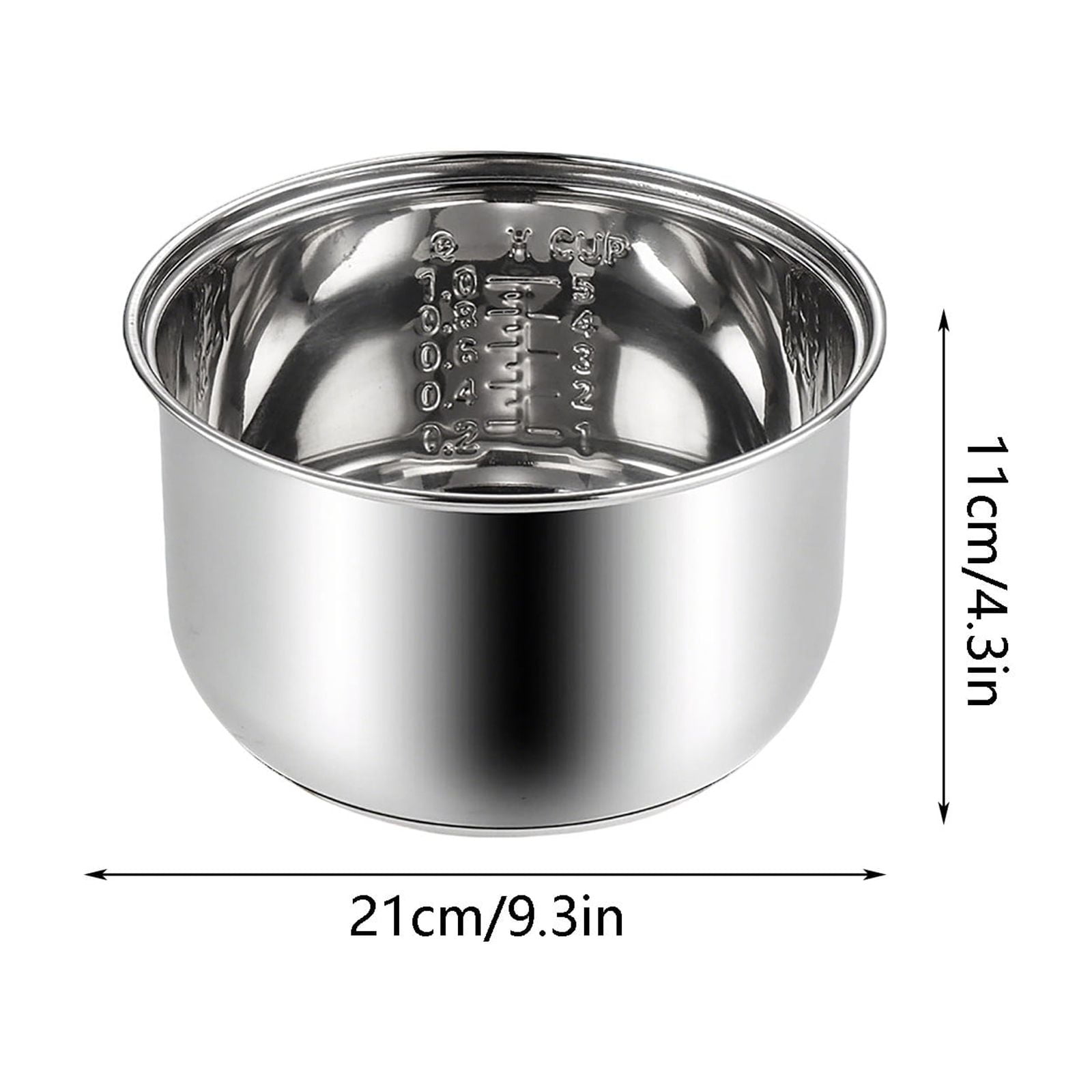 304 Stainless Steel Rice Cooker Inner Pot Replacement - Multi-Cooker Compatible Inner Bowl, Durable Cooking Pot for Various Rice Cooker Models
