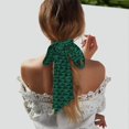 thumbnail image 5 of Xecao Mint Bird Feathers Pattern Large Satin Head Scarf - Satin Hair Scarves Silk Bandana Scarf Headscarf Silk Feeling Scarf for Women, 5 of 6