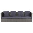 thumbnail image 2 of vidaXL Garden Bed Grey 200x60 cm Poly Rattan, 2 of 5